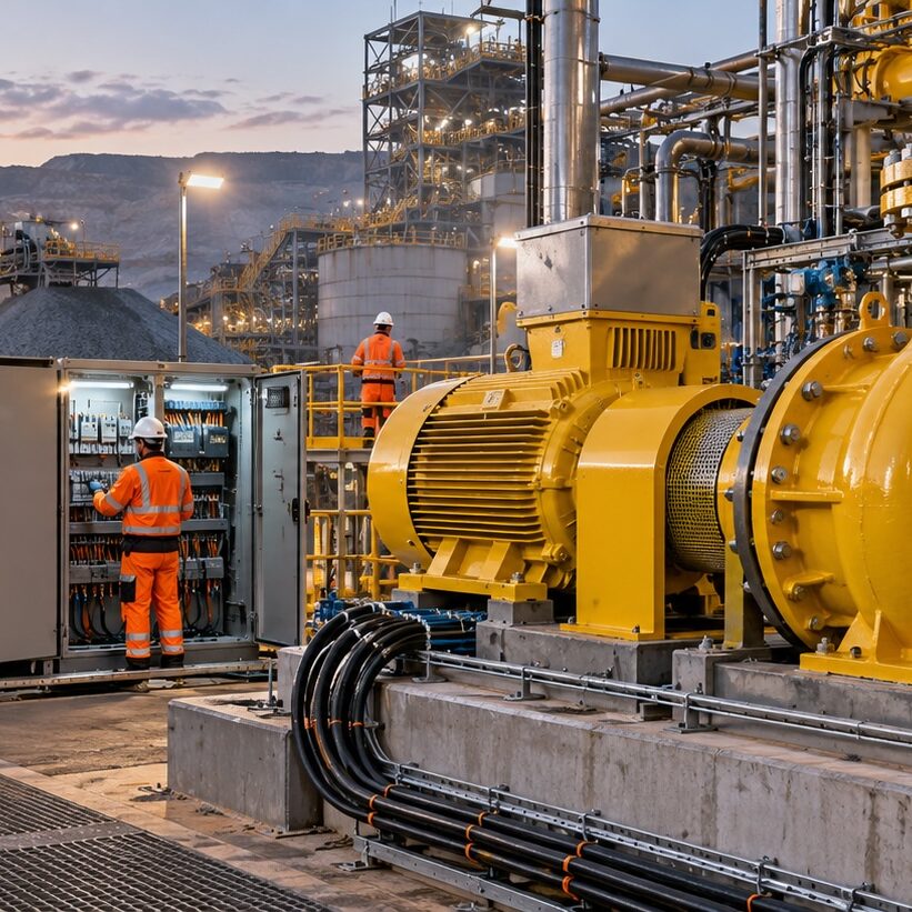 integración eléctrica de sistema de bombeo minero